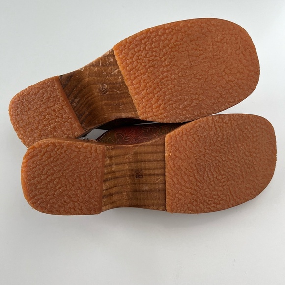 Geier Wally Austria Multicolored Tooled Leather Slip On Mule Clog size 39 - Picture 6 of 6